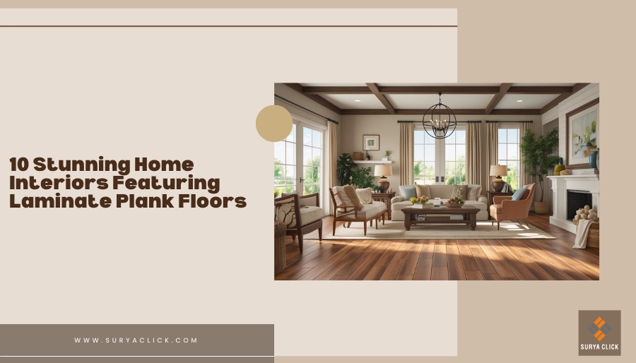 Home Interiors Featuring Laminate Plank Flooring
